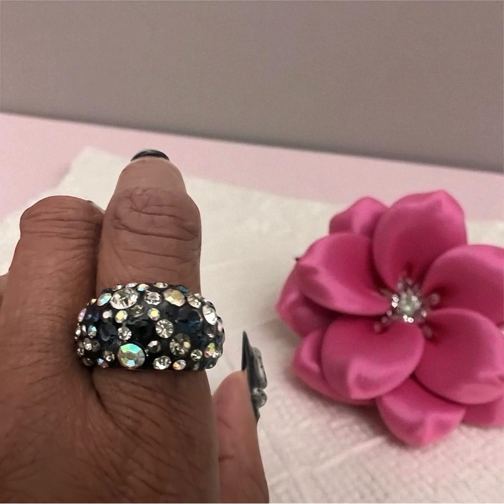 Elegant Crystal-Studded Ring